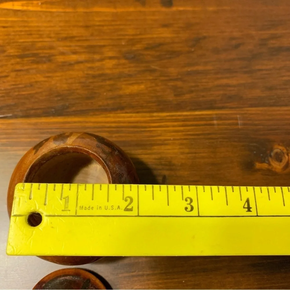 (2) Decorative Hand Carved Turned Wood Bowls with Finial Knob Lids from Haiti